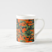 Oranje en groene camouflage, leger, leger porselein kop (Rechts)