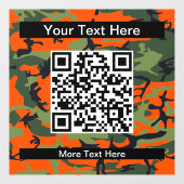 Oranje en groene camouflage, leger, leger raamsticker (Vel)