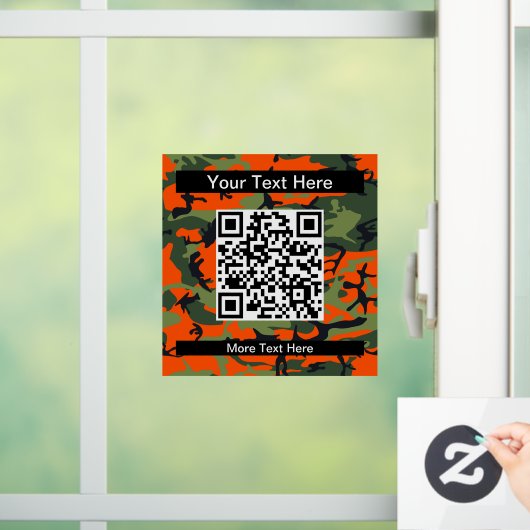 Oranje en groene camouflage, leger, leger raamsticker (Huis)