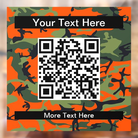 Oranje en groene camouflage, leger, leger raamsticker (Vel 2)