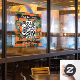 Oranje en groene camouflage, leger, leger raamsticker