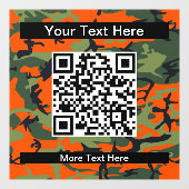 Oranje en groene camouflage, leger, leger raamsticker (Vel)