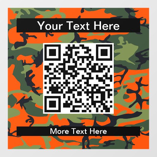 Oranje en groene camouflage, leger, leger raamsticker (Vel)