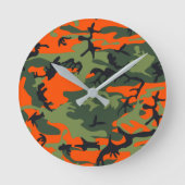 Oranje en groene camouflage, leger, leger ronde klok (Voorkant)