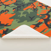 Oranje en groene camouflage, leger, leger sherpa deken (3/4)