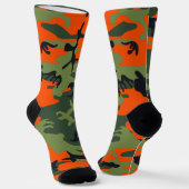 Oranje en groene camouflage, leger, leger sokken (Gebogen)