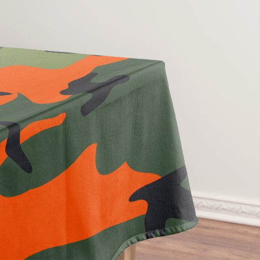Oranje en groene camouflage, leger, leger tafelkleed (Voorbeeld)