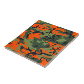 Oranje en groene camouflage, leger, leger tegeltje (Zijkant)
