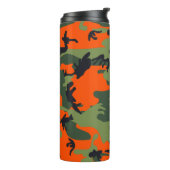 Oranje en groene camouflage, leger, leger thermosbeker (Gedraaid links)