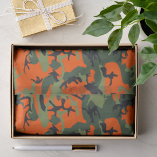 Oranje en groene camouflage, leger, leger tissuepapier