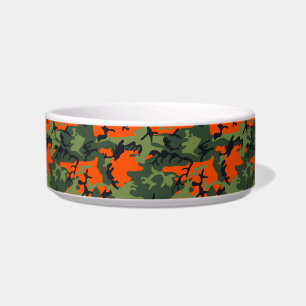 Oranje en groene camouflage, leger, leger voerbakje
