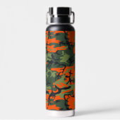 Oranje en groene camouflage, leger, leger waterfles (Achterkant)