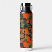 Oranje en groene camouflage, leger, leger waterfles (Voorkant)