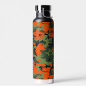 Oranje en groene camouflage, leger, leger waterfles (Links)