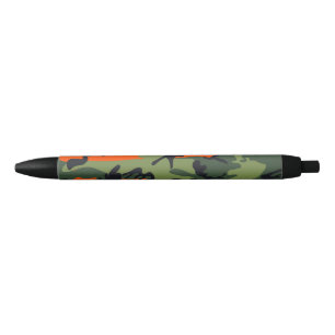 Oranje en groene camouflage, militair, leger zwarte inkt pen