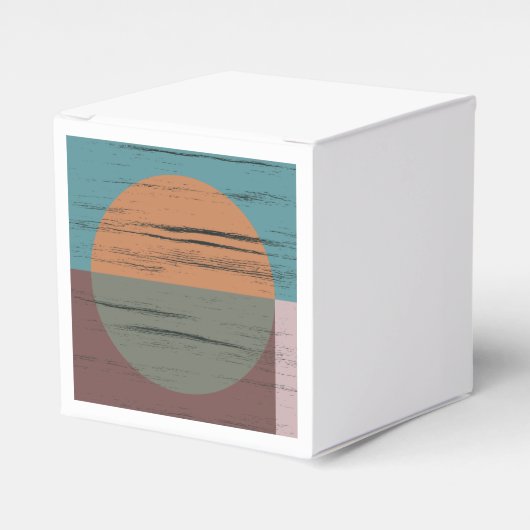 Oranje en groene cirkel bedankdoosjes (Voorkant Zijde)