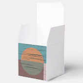 Oranje en groene cirkel bedankdoosjes (Geopend)