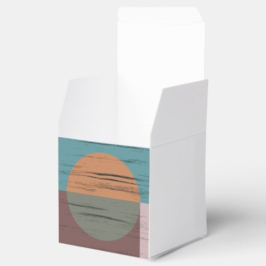 Oranje en groene cirkel bedankdoosjes (Geopend)