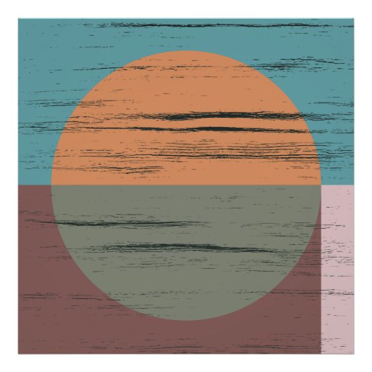 Oranje en groene cirkel foto afdruk (Voorkant)