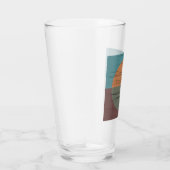 Oranje en groene cirkel glas (Rechts)