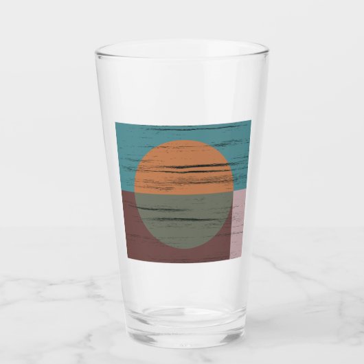 Oranje en groene cirkel glas (Voorkant)