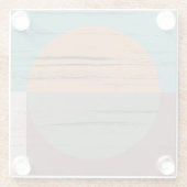 Oranje en groene cirkel glazen onderzetter (Achterkant)