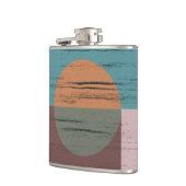 Oranje en groene cirkel heupfles (Links)