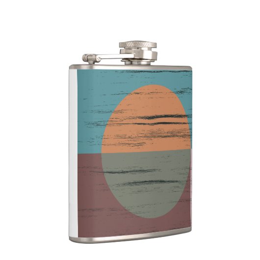 Oranje en groene cirkel heupfles (Rechts)