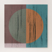 Oranje en groene cirkel legpuzzel (Horizontaal)