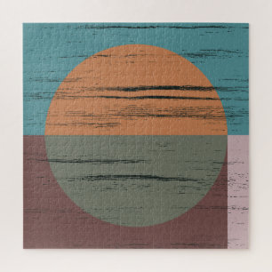 Oranje en groene cirkel legpuzzel