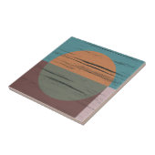 Oranje en groene cirkel tegeltje (Zijkant)