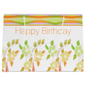 Oranje en groene flessendoos met cadeaubon groot cadeauzakje (Voorkant)