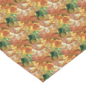 Oranje en groene Floral Korte Tafelloper (Hoek)