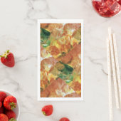 Oranje en groene Floral Servet (Insitu)