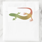 Oranje en groene Gecko Gradient Sticker (Tas)