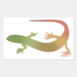 Oranje en groene Gecko Gradient Sticker
