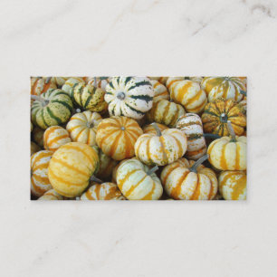 Oranje en groene herfst Harvest Gourds Visitekaartje