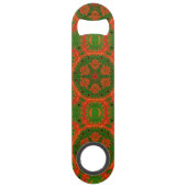 Oranje en groene Kaleidoscoop flesopening Speed Flessenopener (Achterkant)