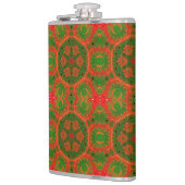 Oranje en groene Kaleidoscoop Hip Flask Heupfles (Links)