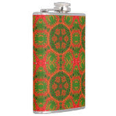 Oranje en groene Kaleidoscoop Hip Flask Heupfles (Rechts)