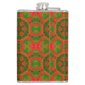 Oranje en groene Kaleidoscoop Hip Flask Heupfles (Achterkant)