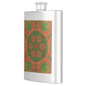 Oranje en groene kaleidoscoop Klassieke fles Flacon (Links)