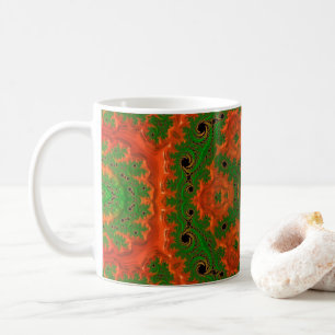 Oranje en groene Kaleidoscoop Klassieke Mok