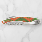 Oranje en groene Kaleidoscoop Kurkentrekker (Achterkant)