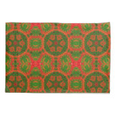 Oranje en groene Kaleidoscoop Kussensloop (Achterkant)