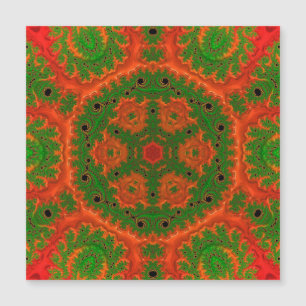 Oranje en groene Kaleidoscoop Magnetische Kaart
