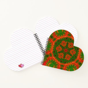 Oranje en groene Kaleidoscoop Notitieboek