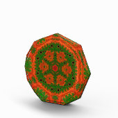 Oranje en groene Kaleidoscoop Octagonal Block Fotoblokken (Rechts)