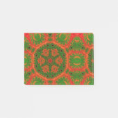 Oranje en groene Kaleidoscoop Post-it® Notes (Voorkant)