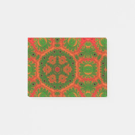 Oranje en groene Kaleidoscoop Post-it® Notes